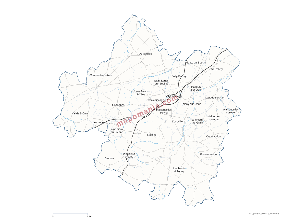 Carte de CC Pré-Bocage Intercom à personnaliser