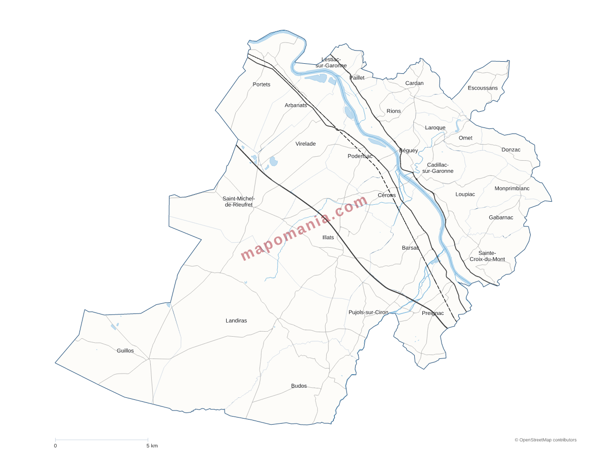 Carte de CC Convergence Garonne à personnaliser