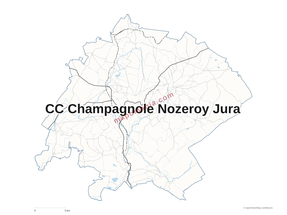 Carte de CC Champagnole Nozeroy Jura à personnaliser