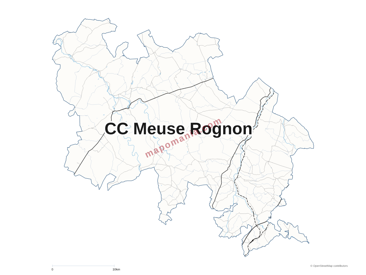 Carte de CC Meuse Rognon à personnaliser
