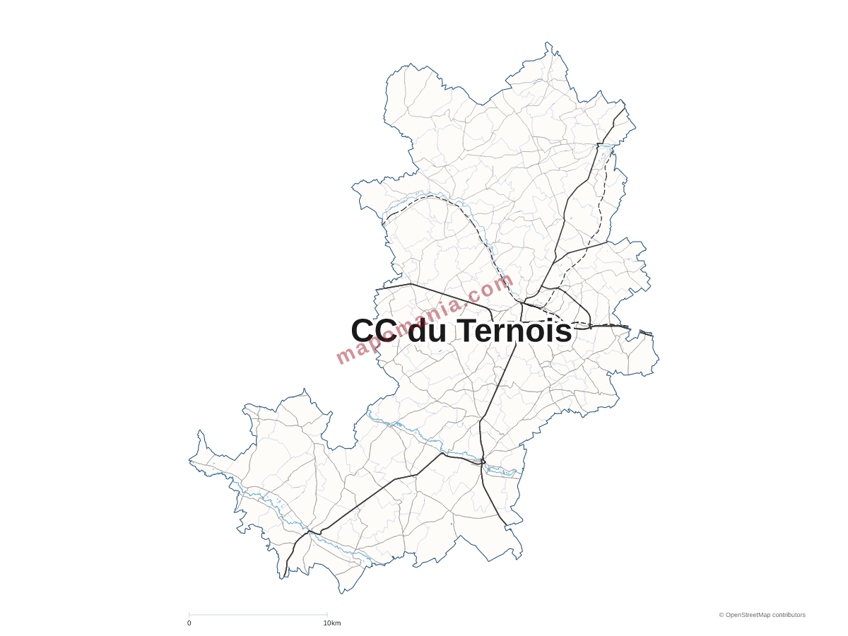 Carte de CC du Ternois à personnaliser