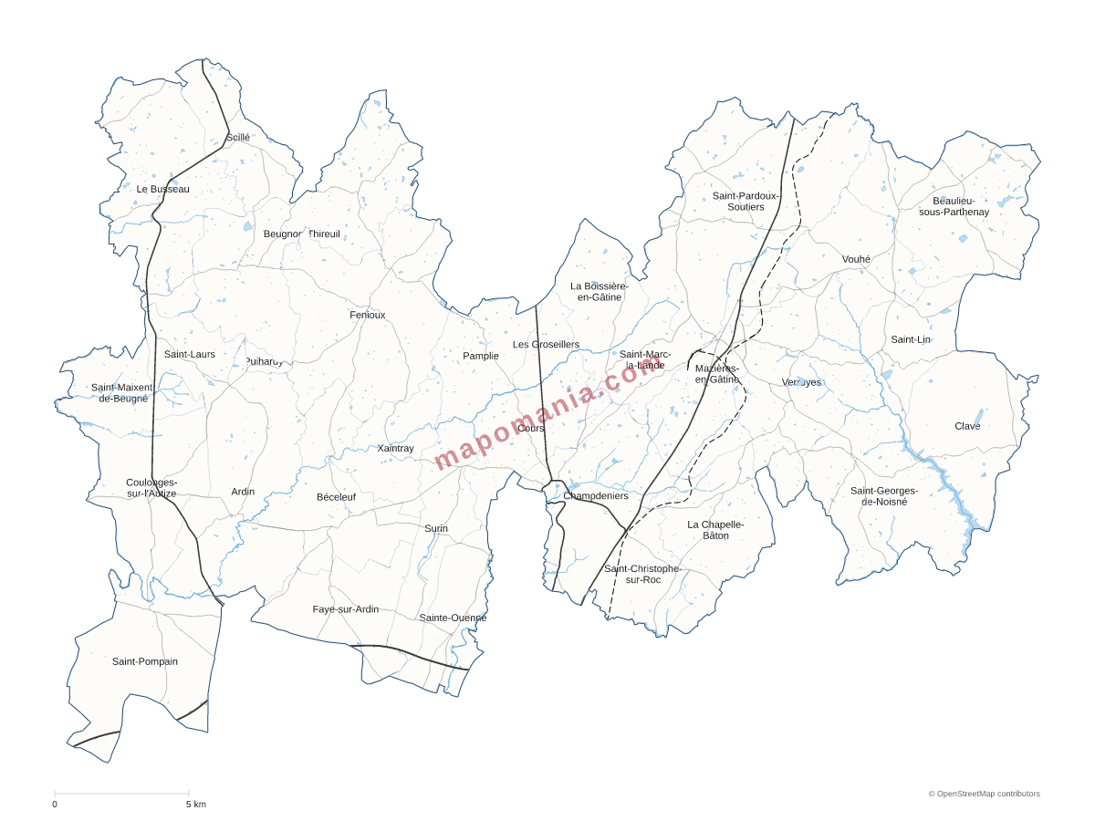 Carte de CC Val de Gâtine à personnaliser