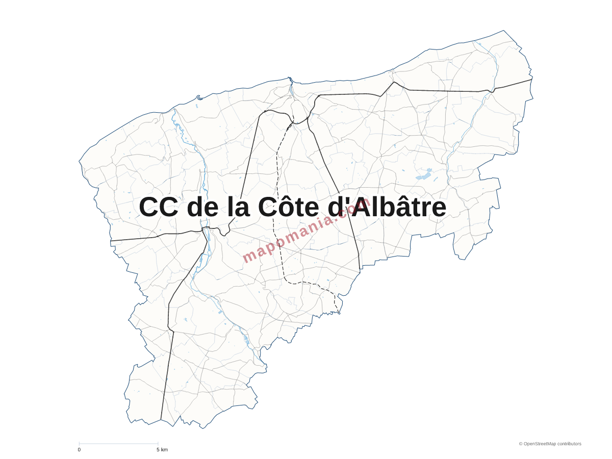 Carte de CC de la Côte d'Albâtre à personnaliser