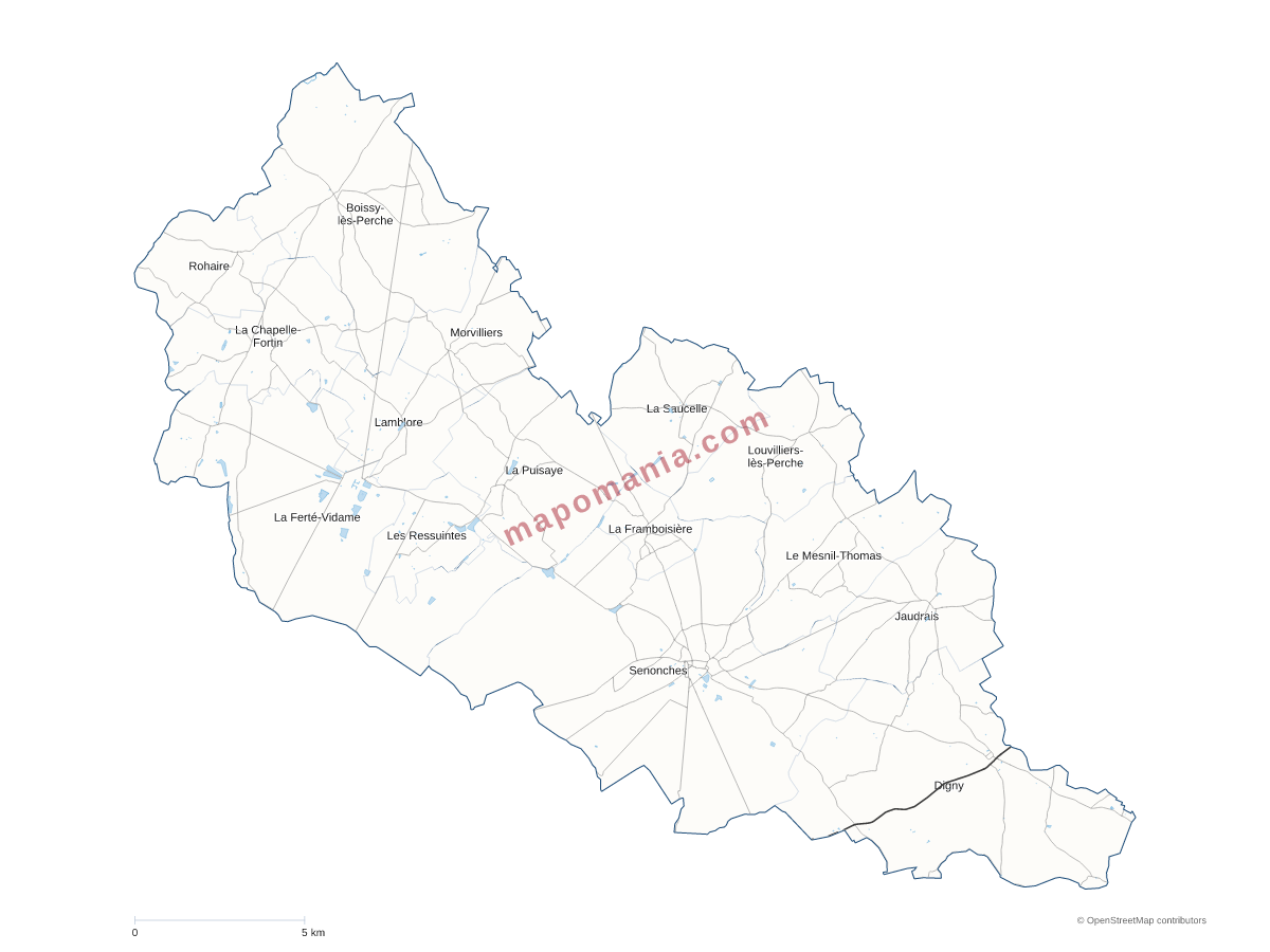 Carte de CC des Forêts du Perche à personnaliser