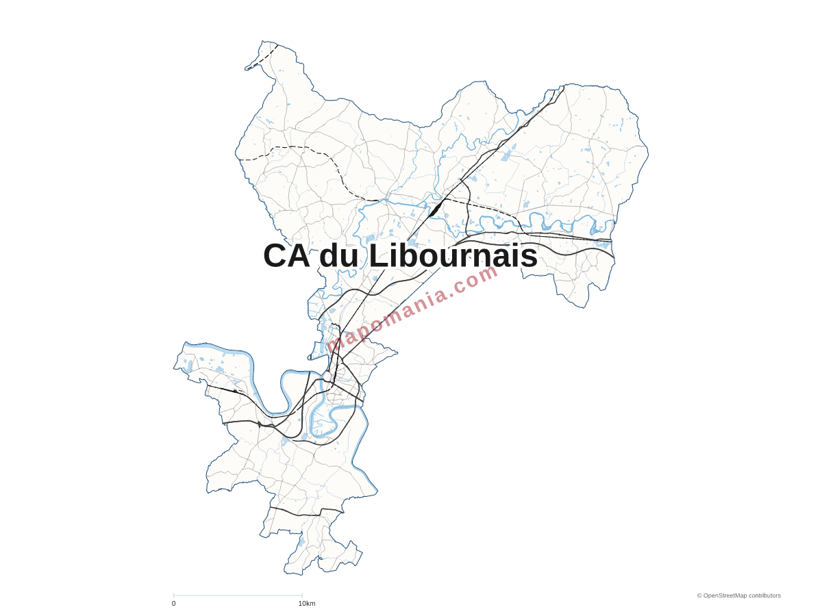 Carte de CA du Libournais à personnaliser