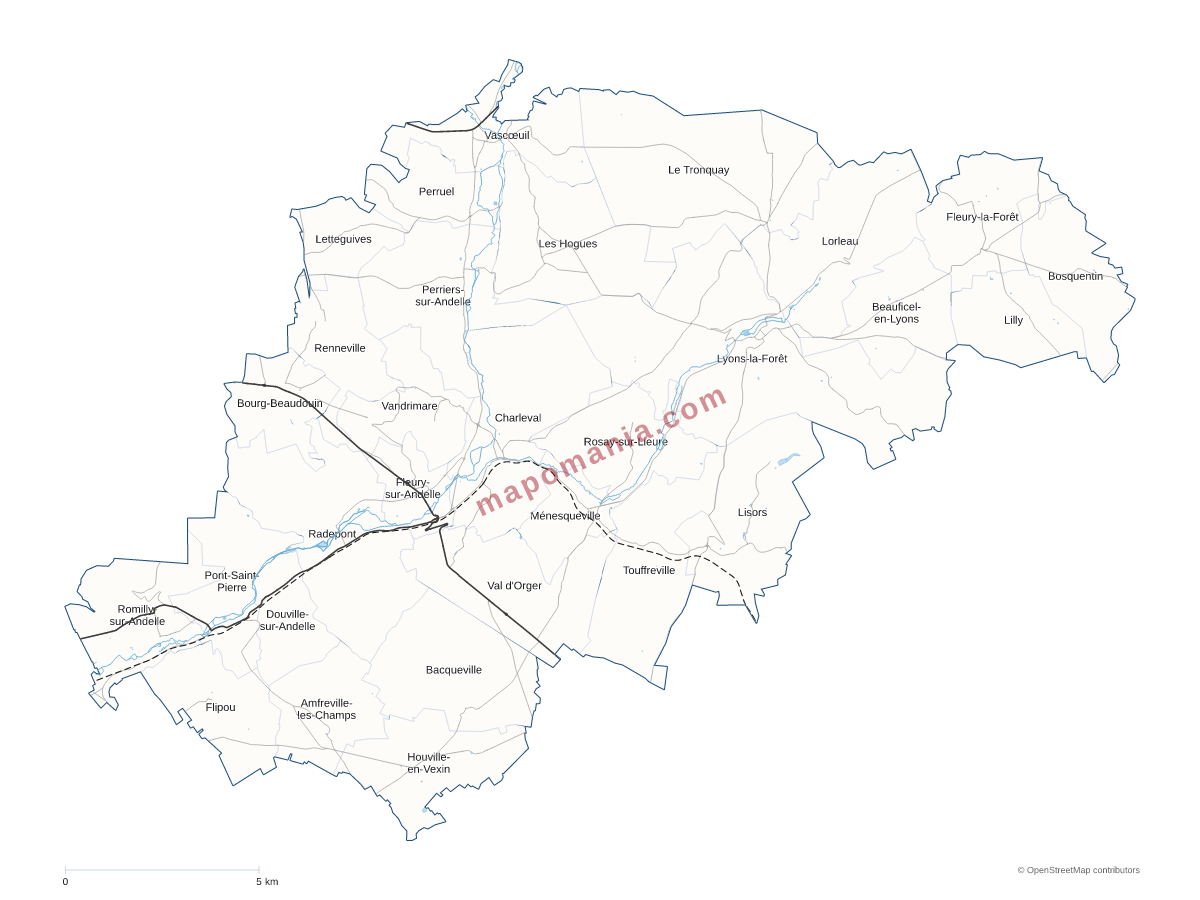 Carte de CC Lyons Andelle à personnaliser