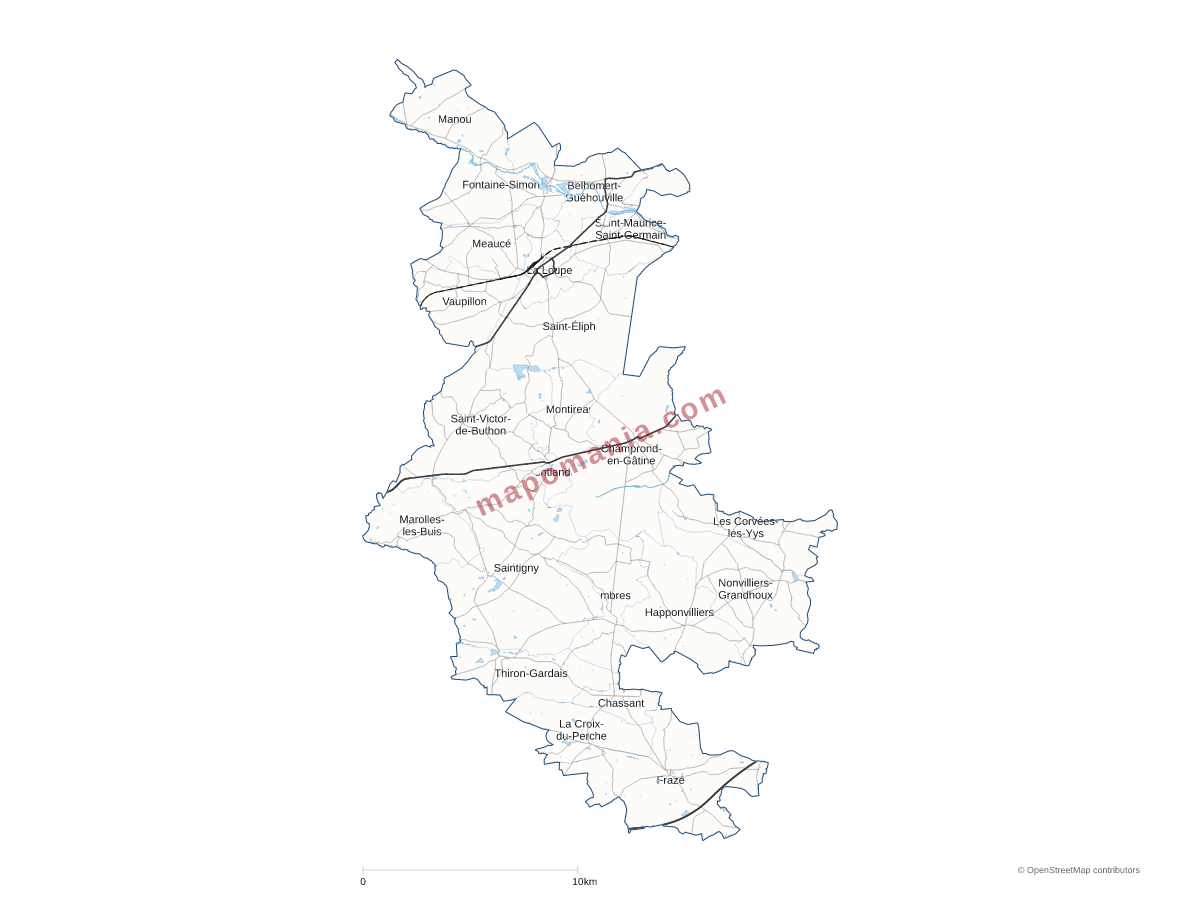 Carte de CC Terres de Perche à personnaliser