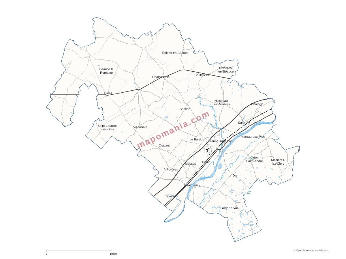 Carte de CC des Terres du Val de Loire à personnaliser