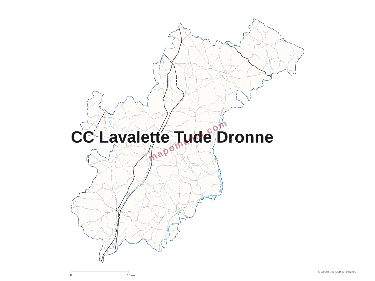 Carte de CC Lavalette Tude Dronne à personnaliser