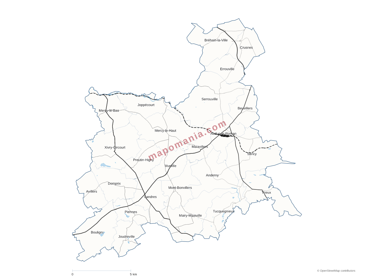 Carte de CC Coeur du Pays Haut à personnaliser