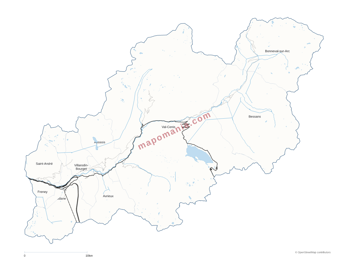 Carte de CC Haute Maurienne Vanoise à personnaliser