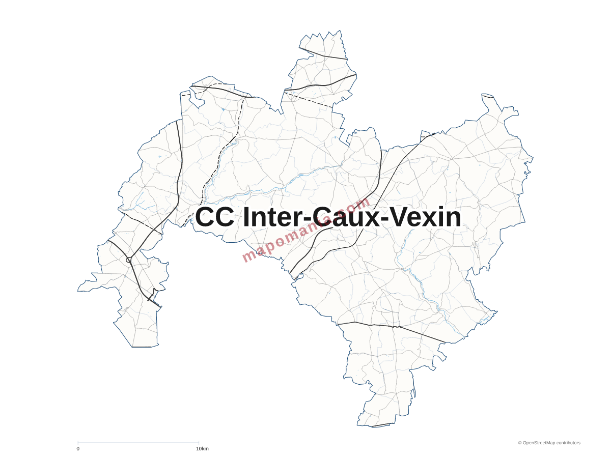 Carte de CC Inter-Caux-Vexin à personnaliser