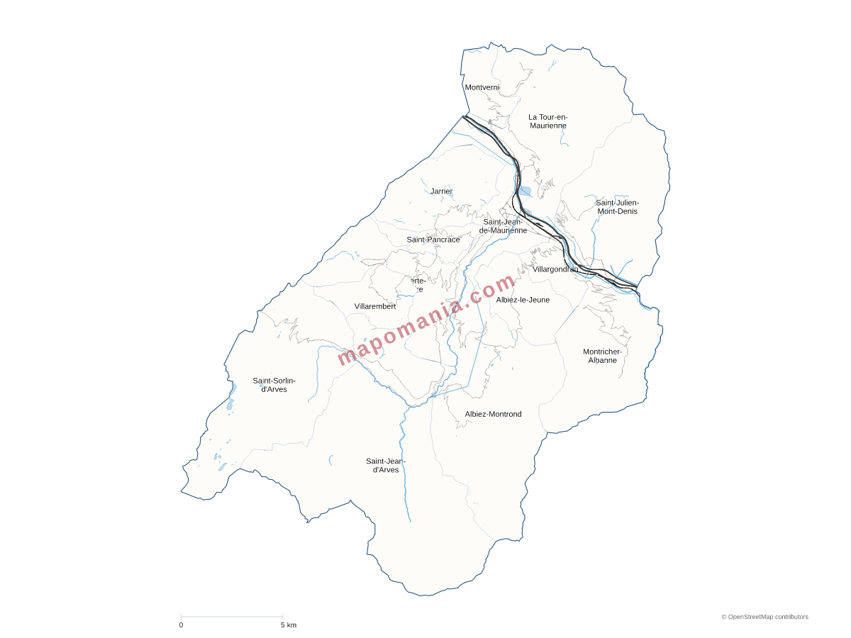 Carte de CC Coeur de Maurienne Arvan à personnaliser