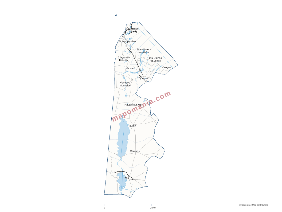 Carte de CC Médoc Atlantique à personnaliser