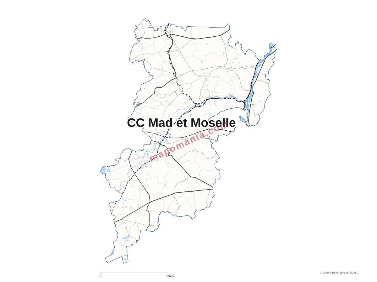 Carte de CC Mad et Moselle à personnaliser