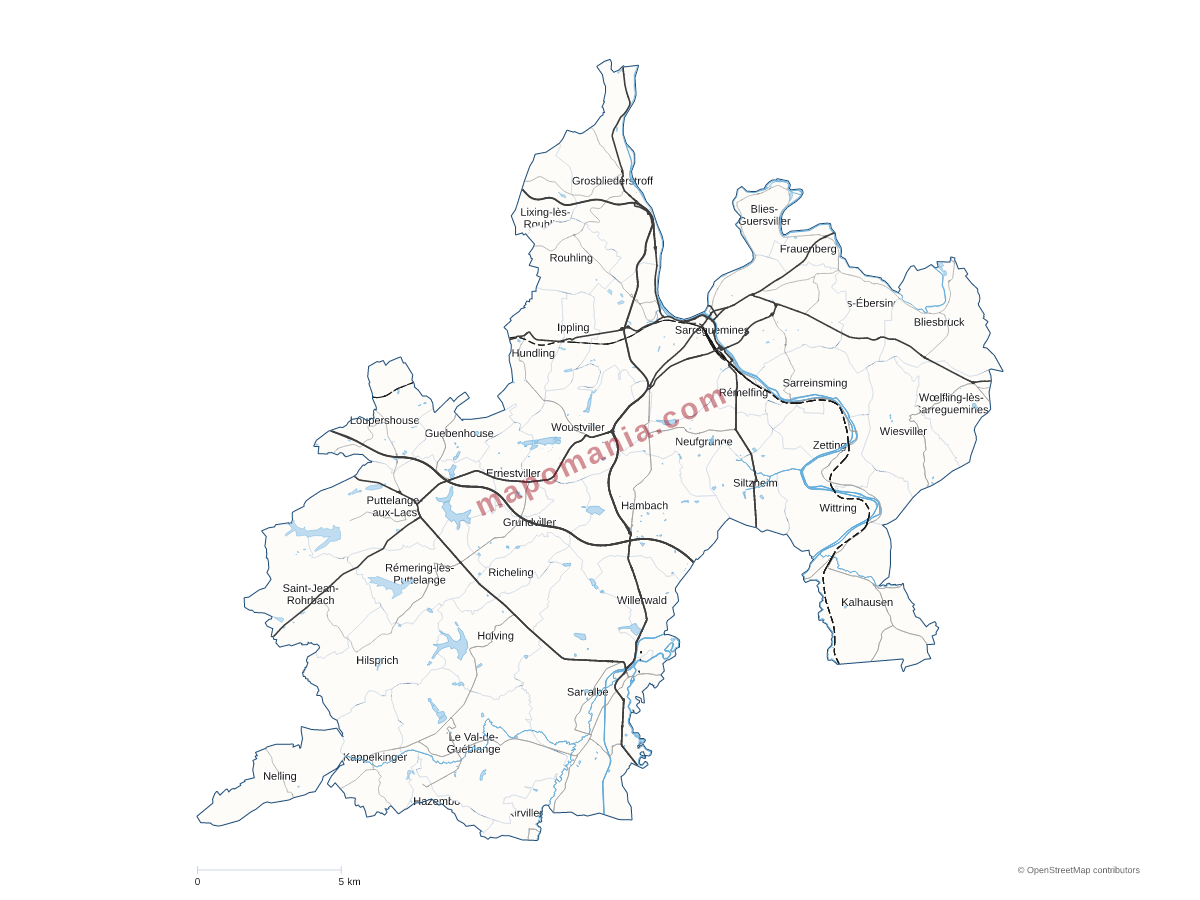 Carte de CA Sarreguemines Confluences à personnaliser
