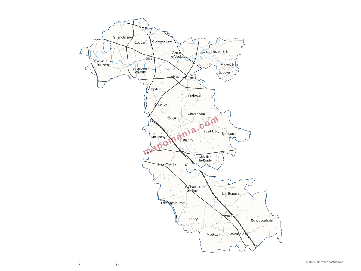 Carte de CC Brie des Rivières et Châteaux à personnaliser
