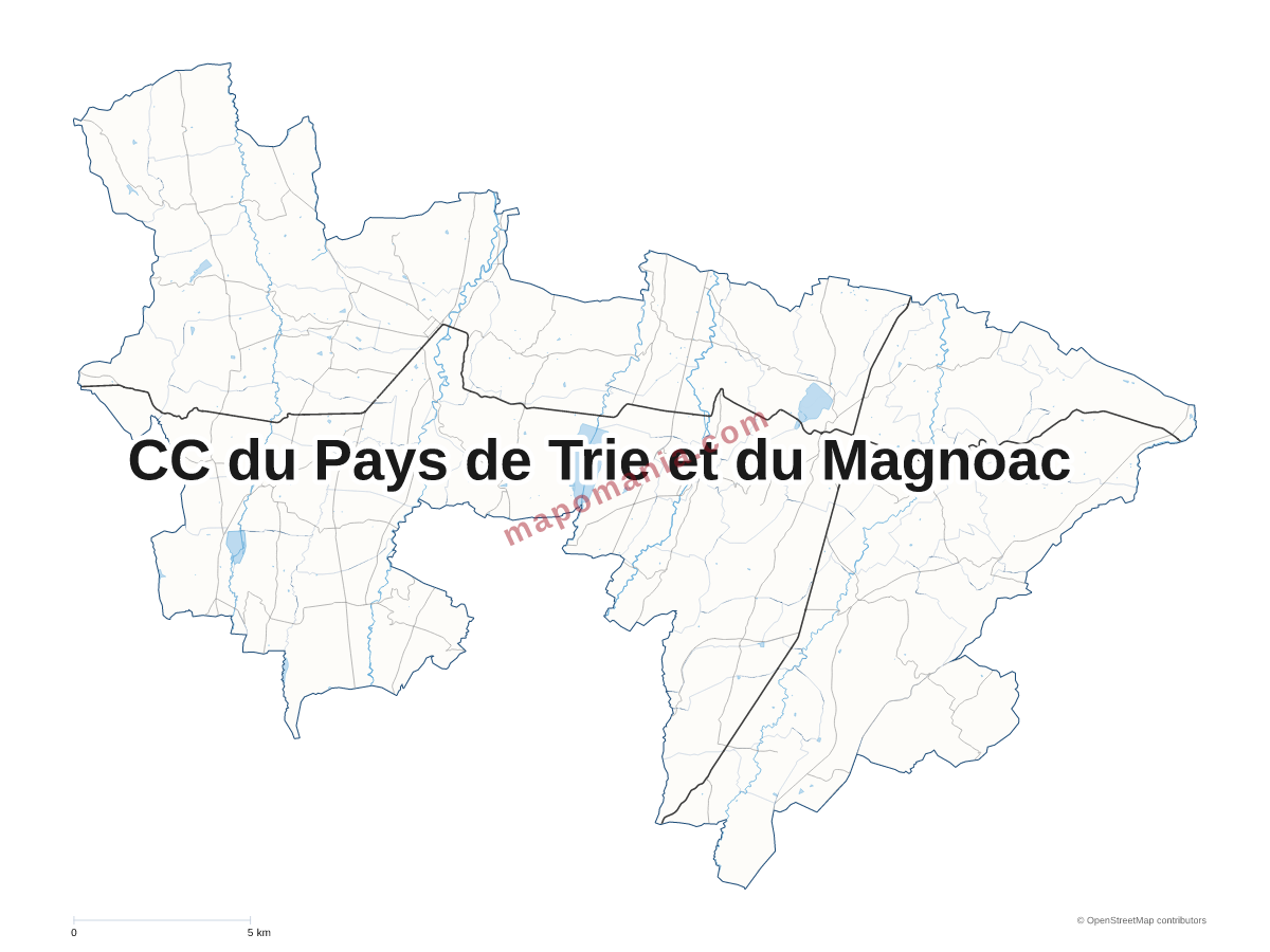 Carte de CC du Pays de Trie et du Magnoac à personnaliser