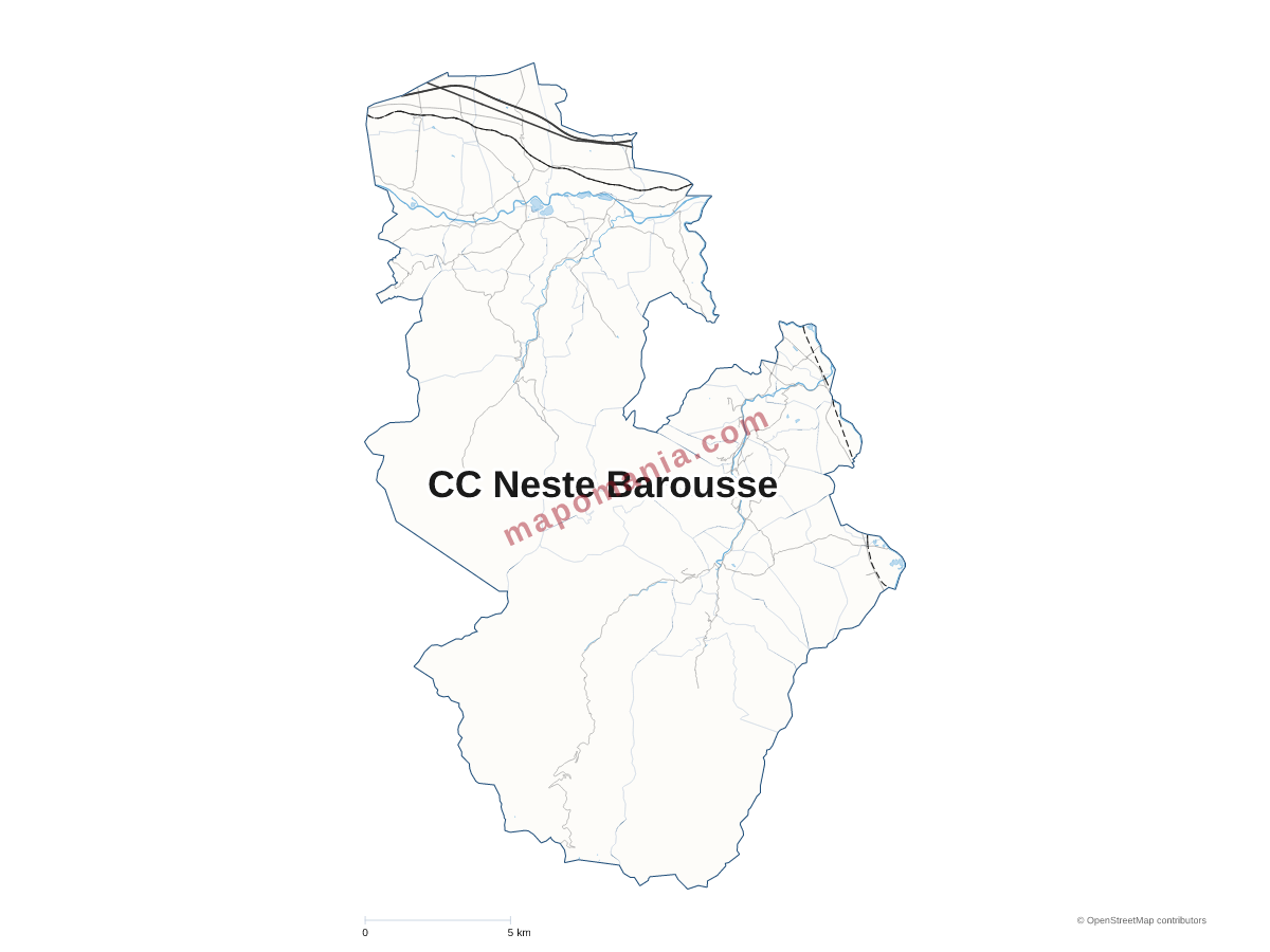 Carte de CC Neste Barousse à personnaliser
