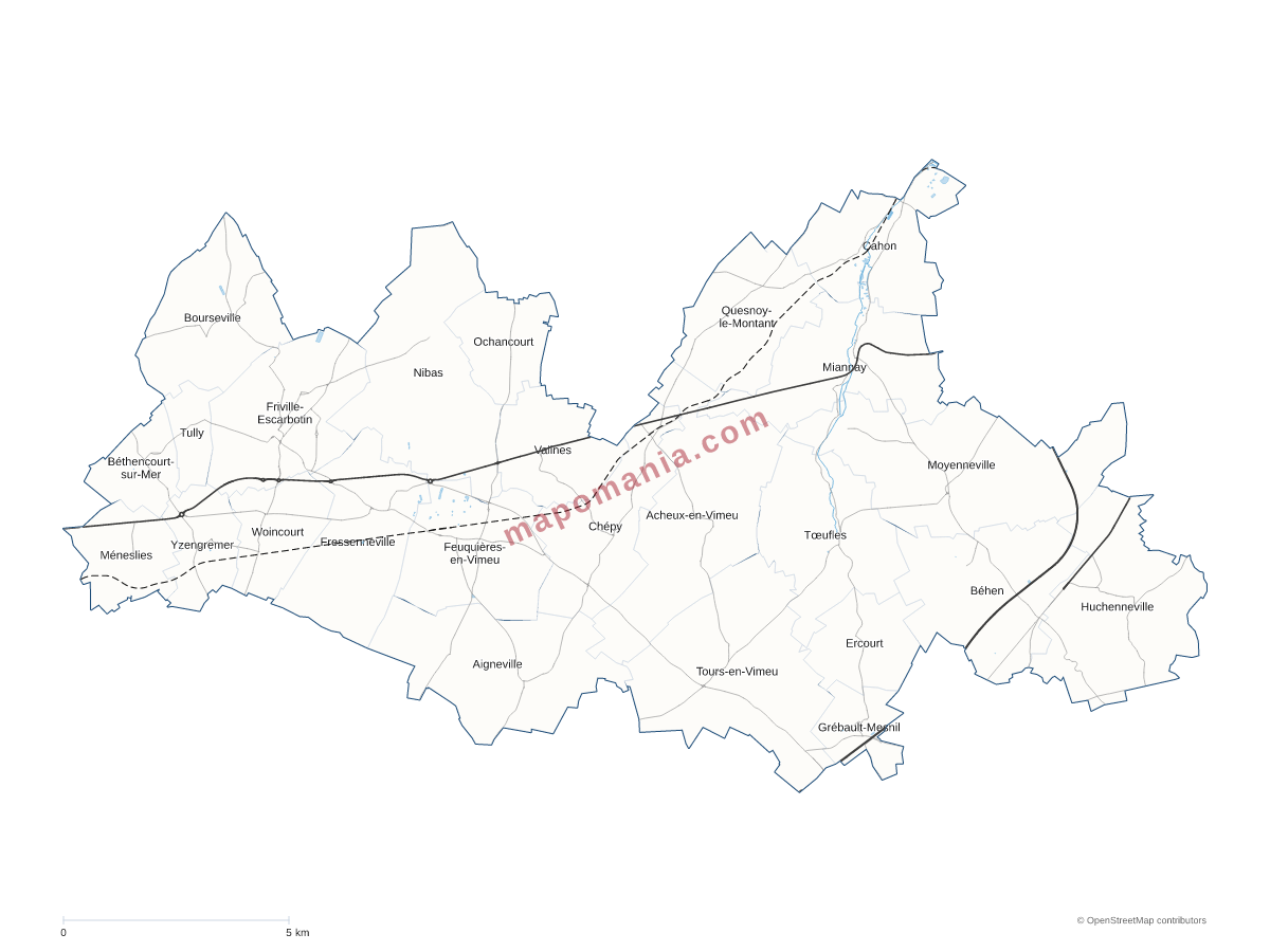 Carte de CC du Vimeu à personnaliser