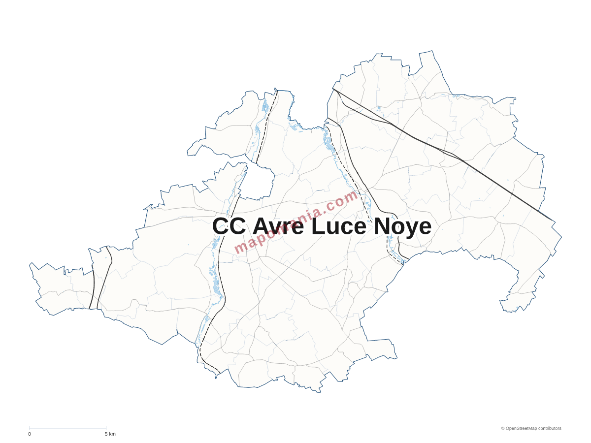 Carte de CC Avre Luce Noye à personnaliser