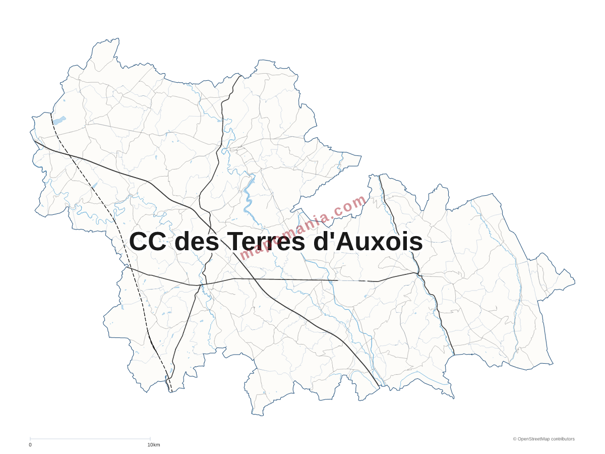 Carte de CC des Terres d'Auxois à personnaliser