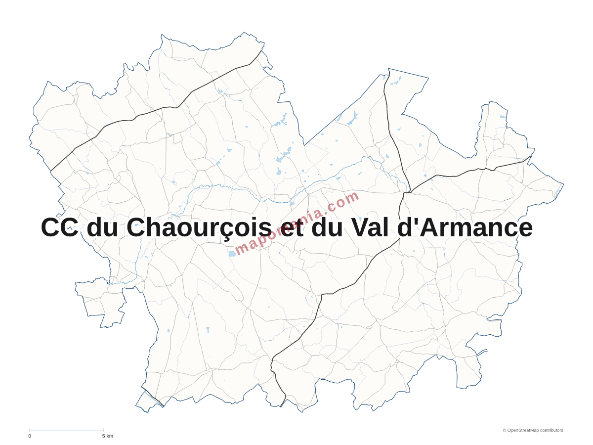 Carte de CC du Chaourçois et du Val d'Armance à personnaliser
