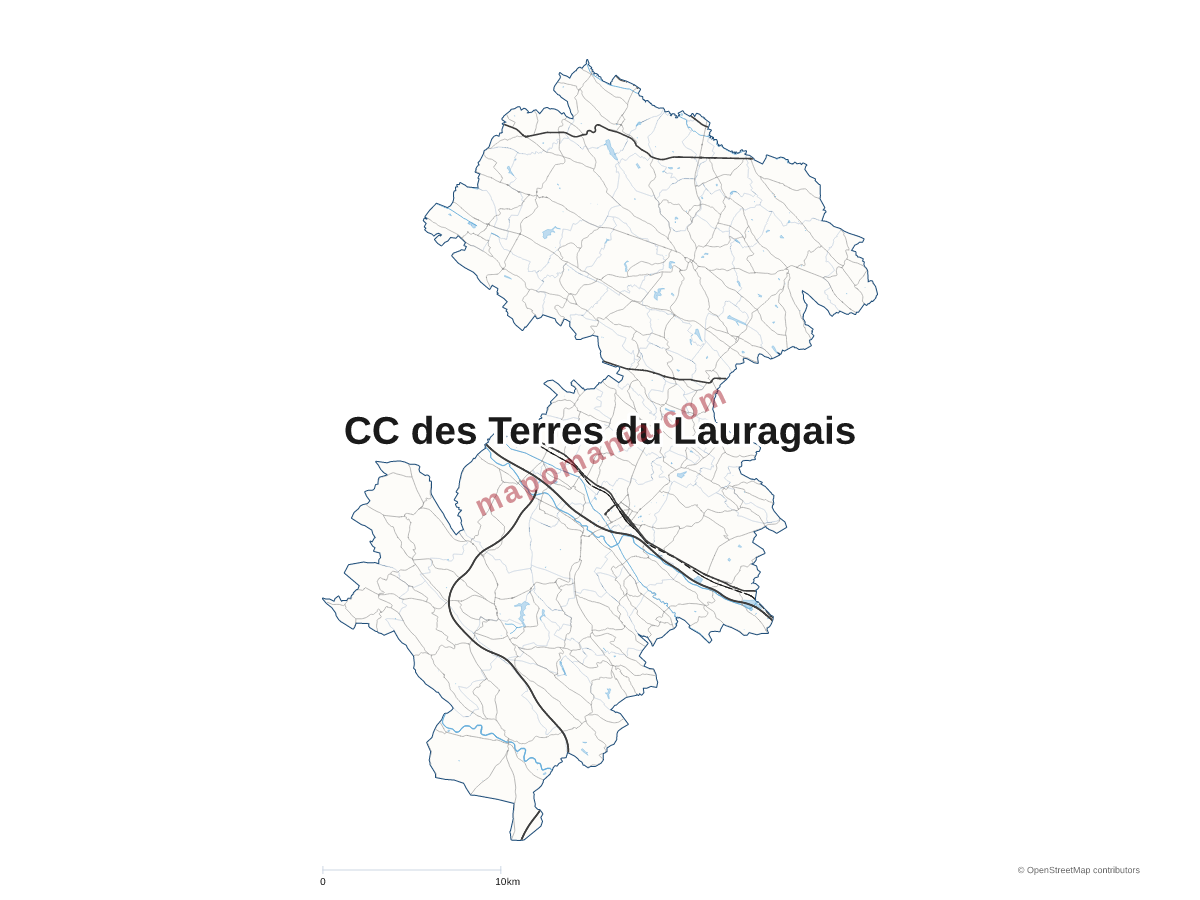 Carte de CC des Terres du Lauragais à personnaliser