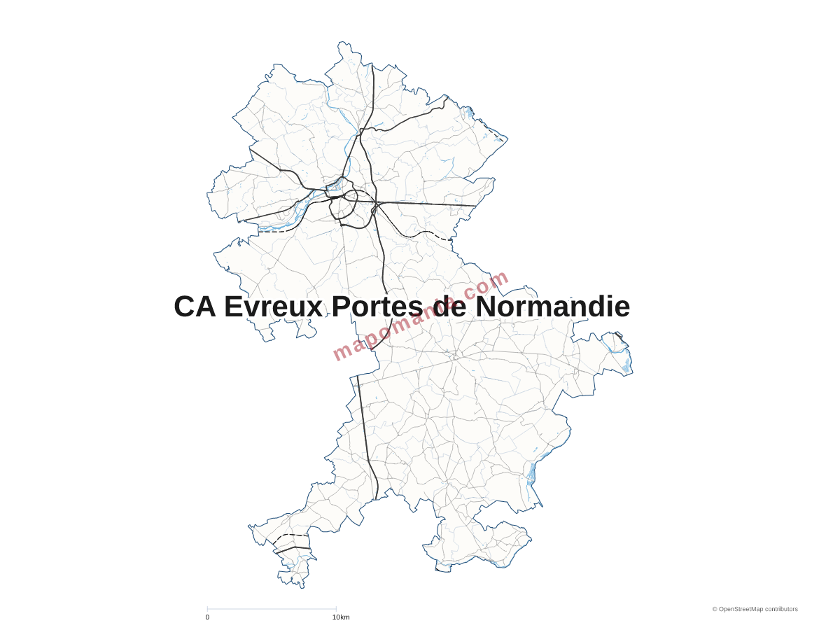 Carte de CA Evreux Portes de Normandie à personnaliser