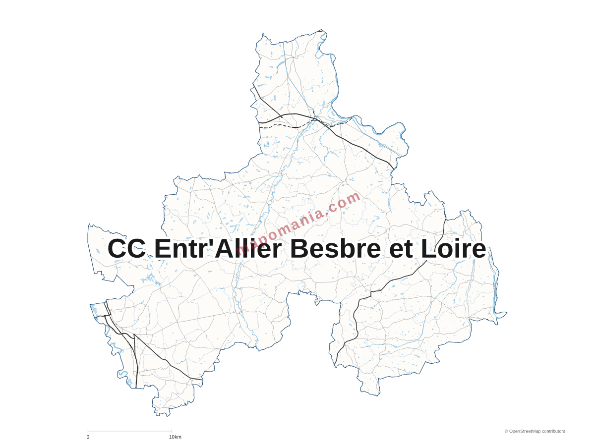 Carte de CC Entr'Allier Besbre et Loire à personnaliser