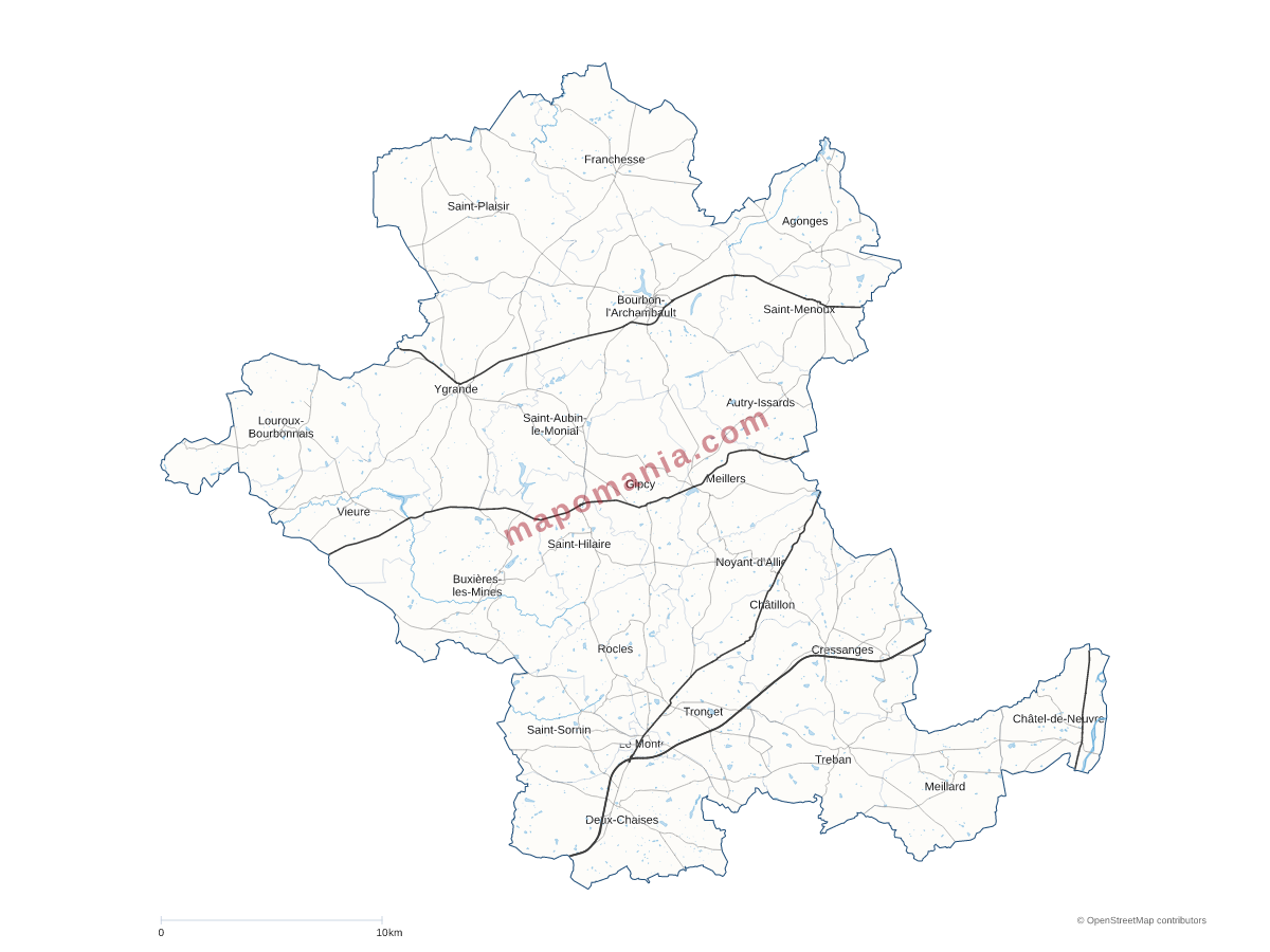 Carte de CC du Bocage Bourbonnais à personnaliser