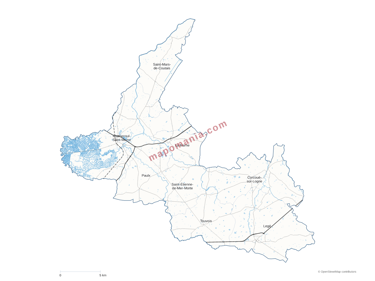 Carte de CC Sud Retz Atlantique à personnaliser