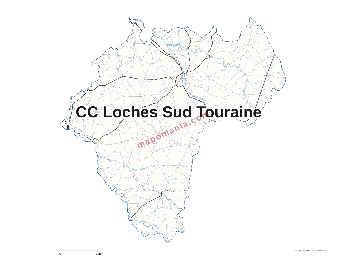 Carte de CC Loches Sud Touraine à personnaliser