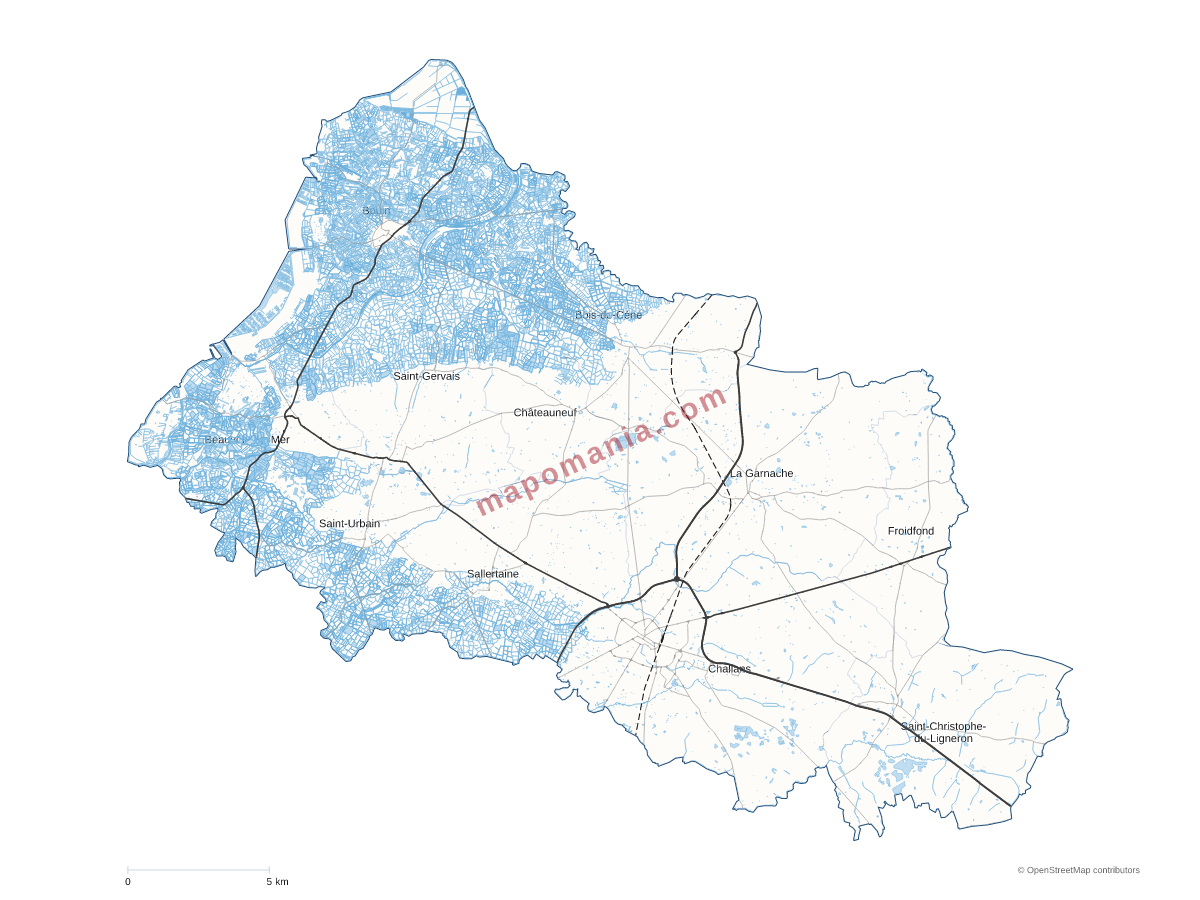 Carte de CC Challans-Gois Communauté à personnaliser