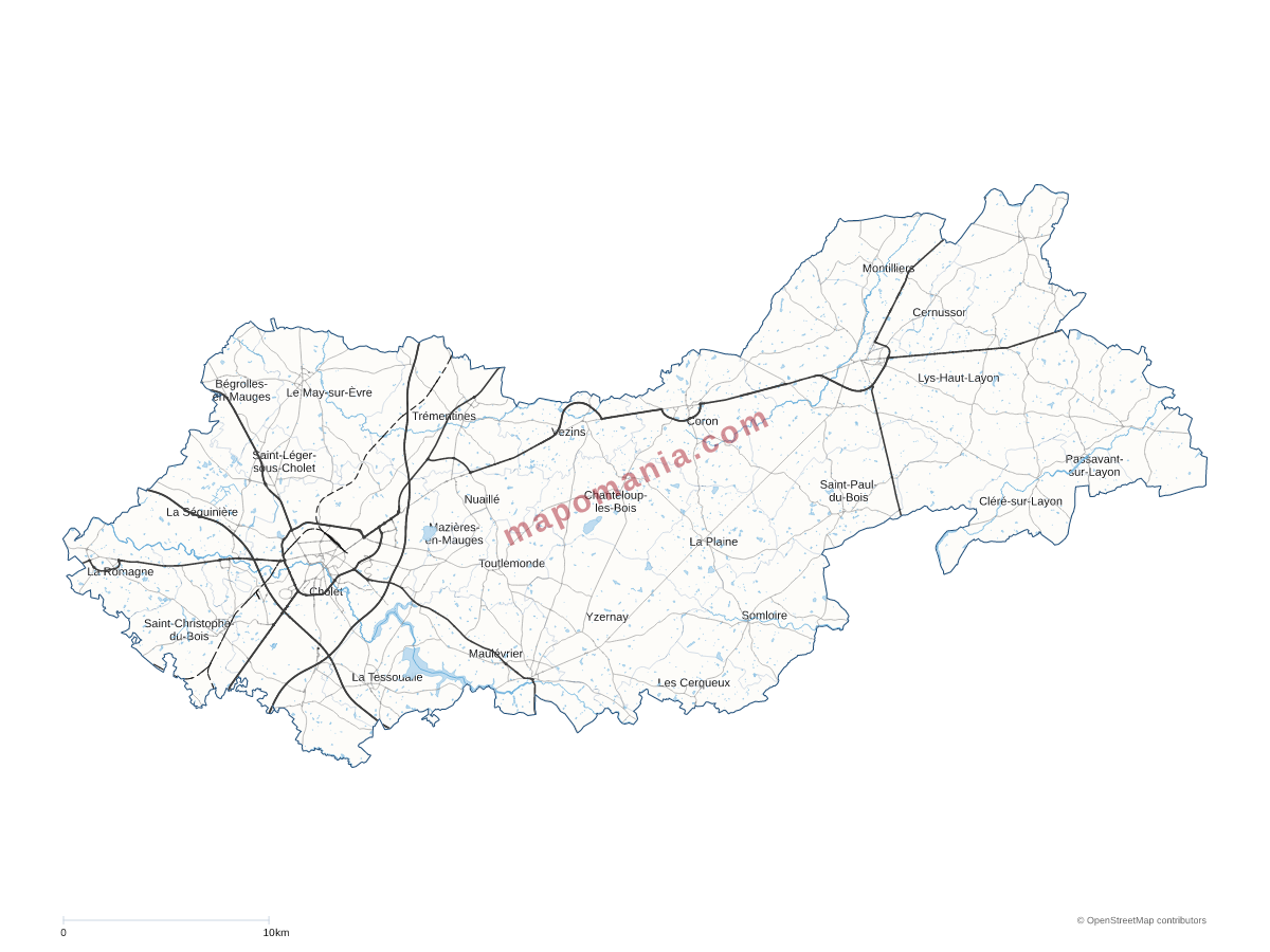 Carte de CA Cholet Agglomération à personnaliser