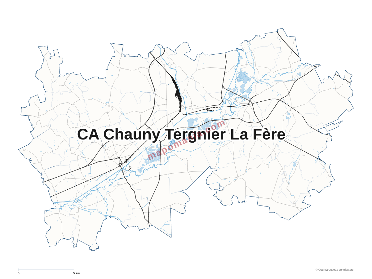 Carte de CA Chauny Tergnier La Fère à personnaliser