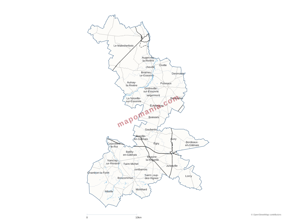 Carte de CC du Pithiverais-Gâtinais à personnaliser