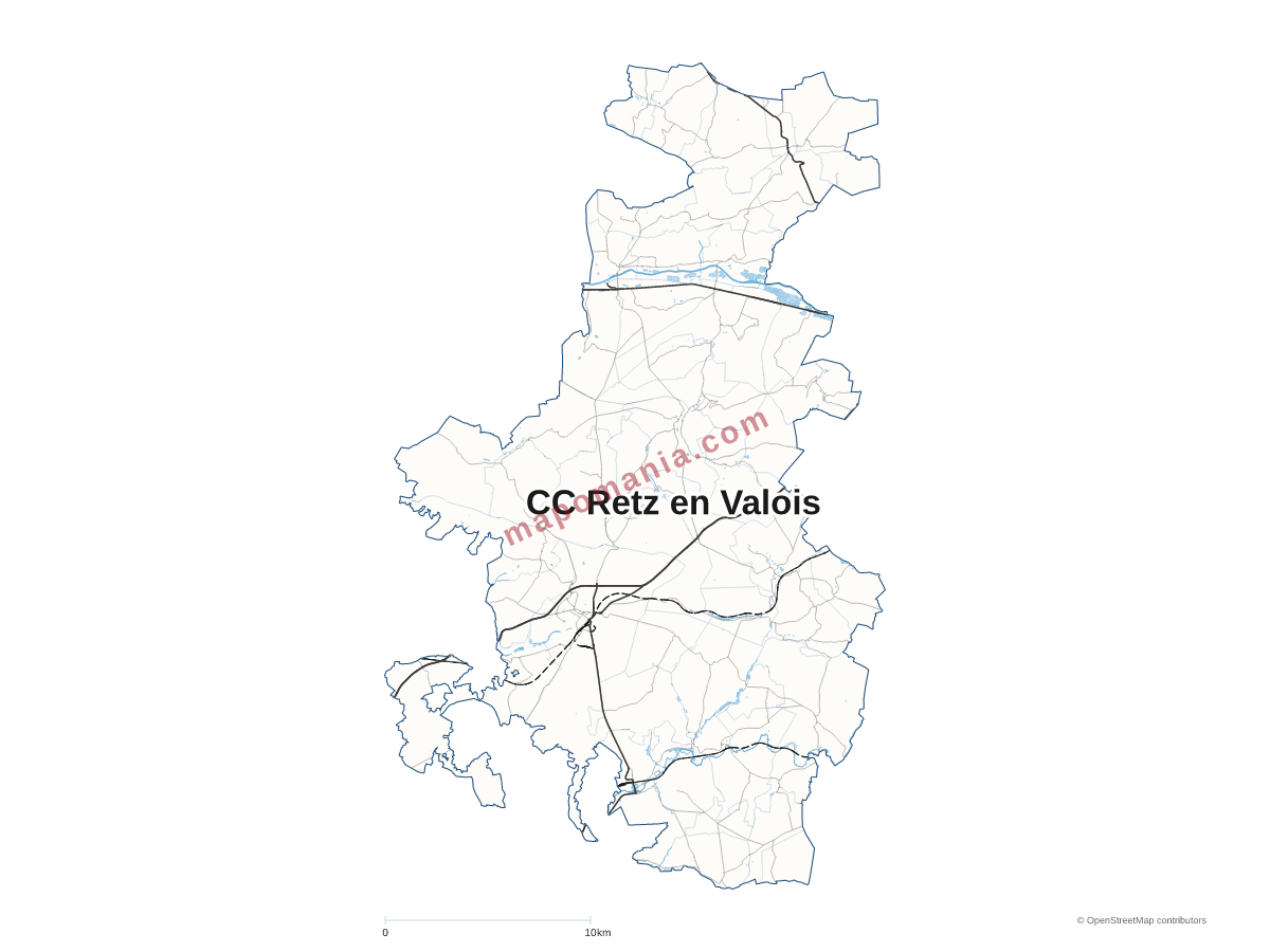 Carte de CC Retz en Valois à personnaliser