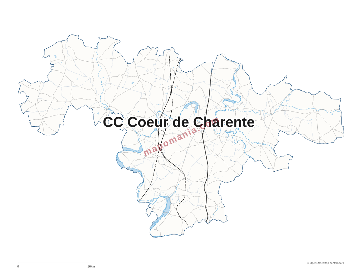 Carte de CC Coeur de Charente à personnaliser