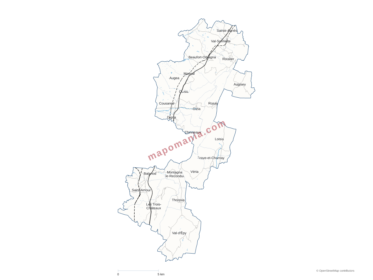 Carte de CC Porte du Jura à personnaliser