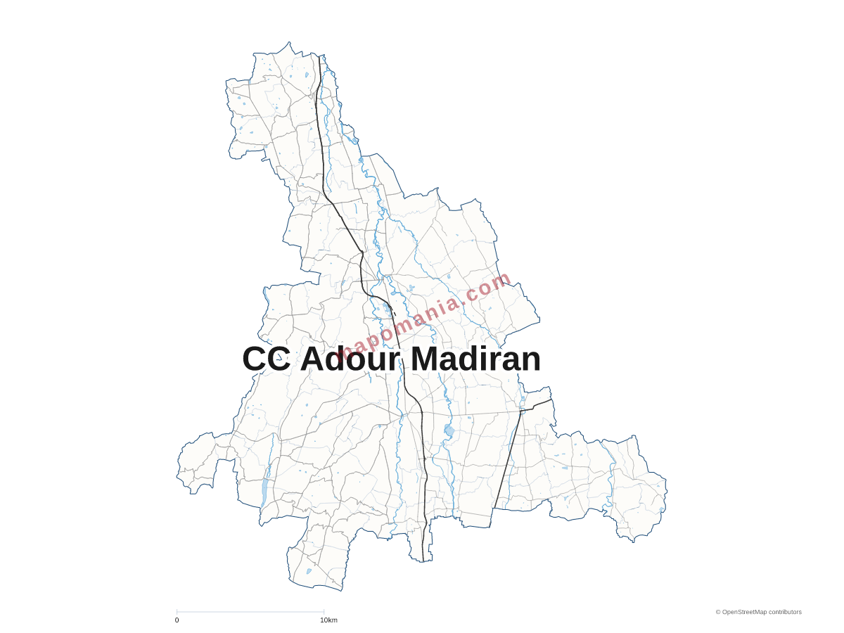 Carte de CC Adour Madiran à personnaliser