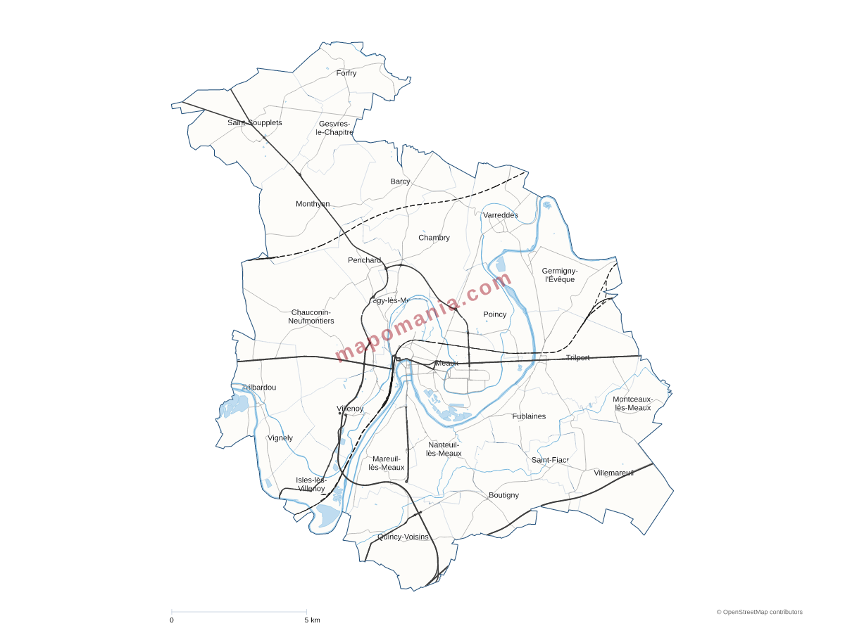 Carte de CA du Pays de Meaux à personnaliser