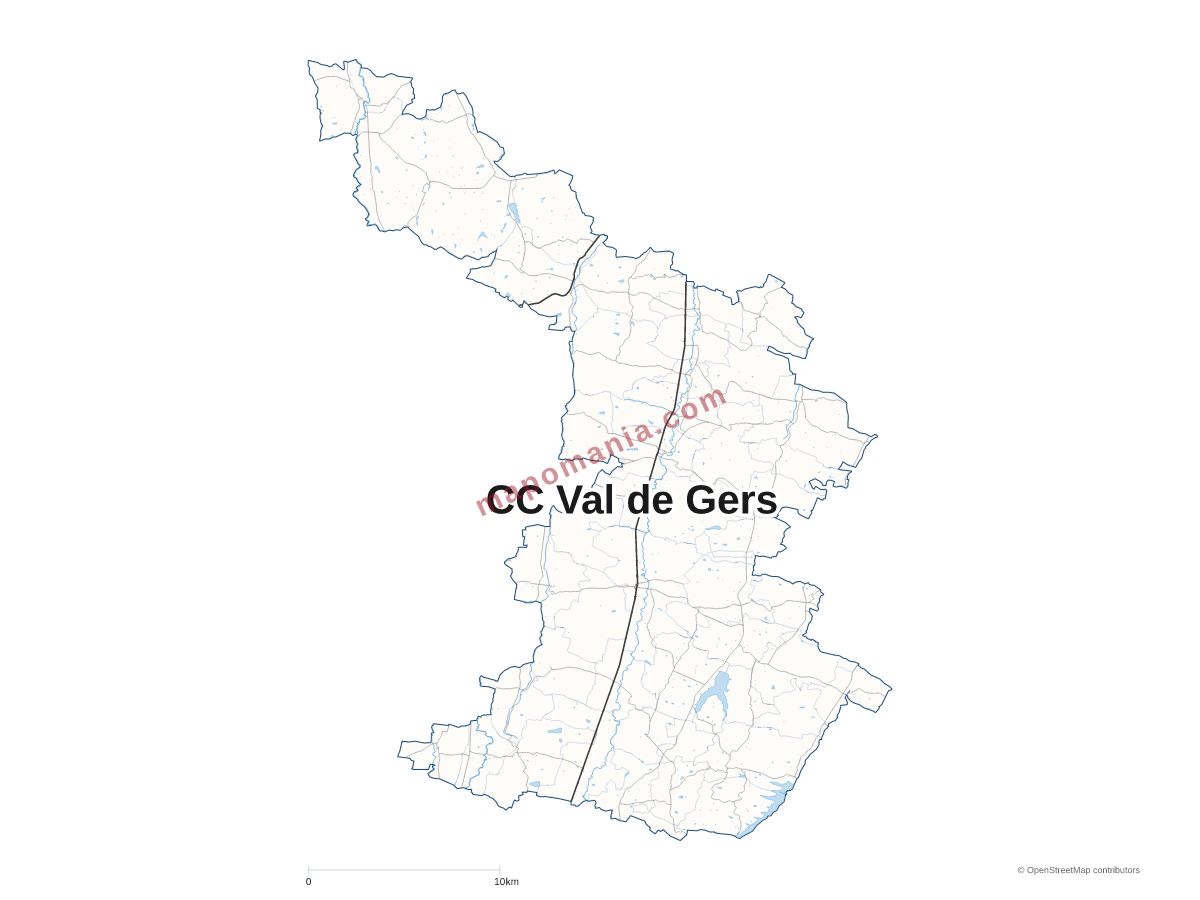 Carte de CC Val de Gers à personnaliser