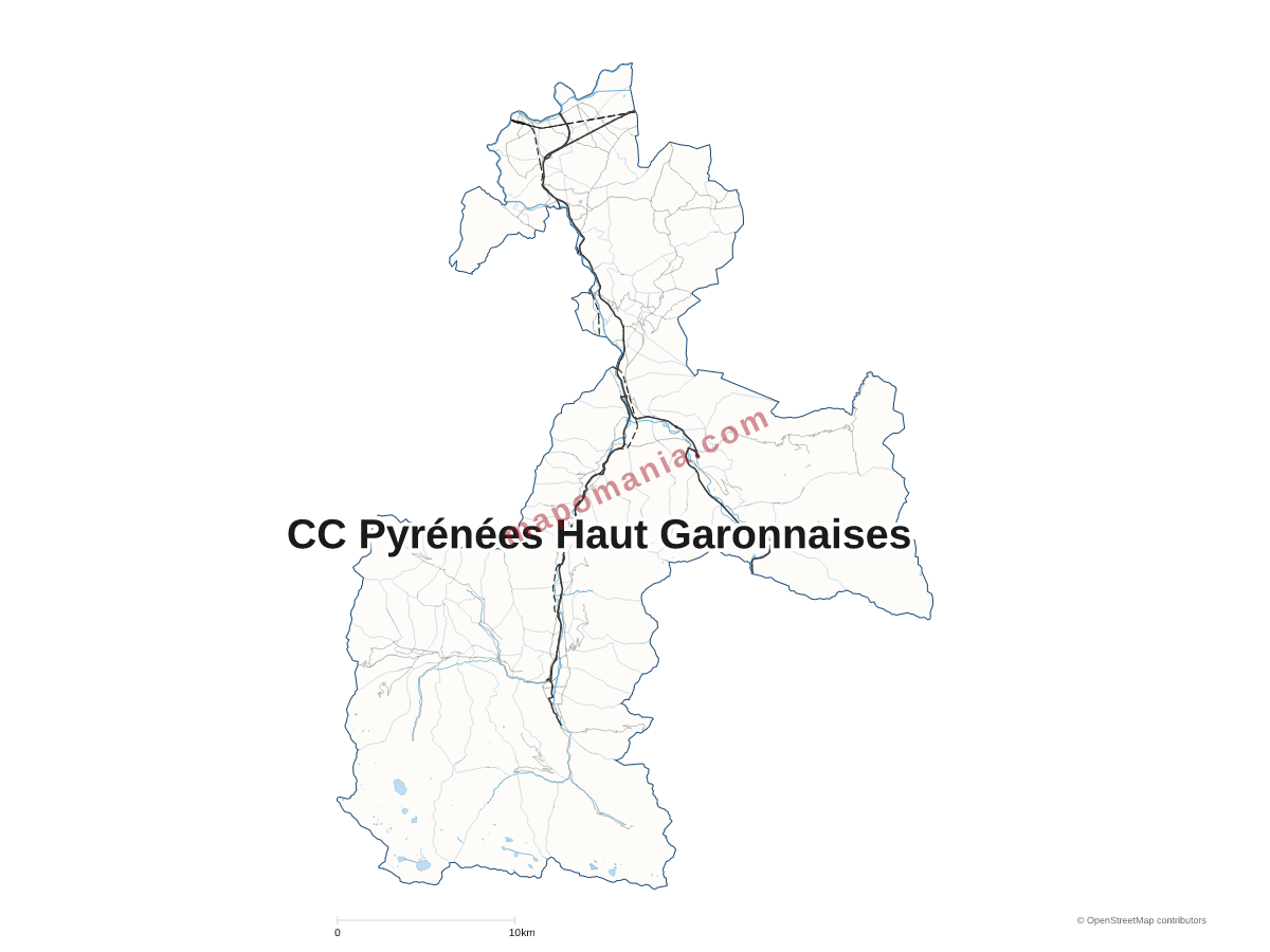 Carte de CC Pyrénées Haut Garonnaises à personnaliser