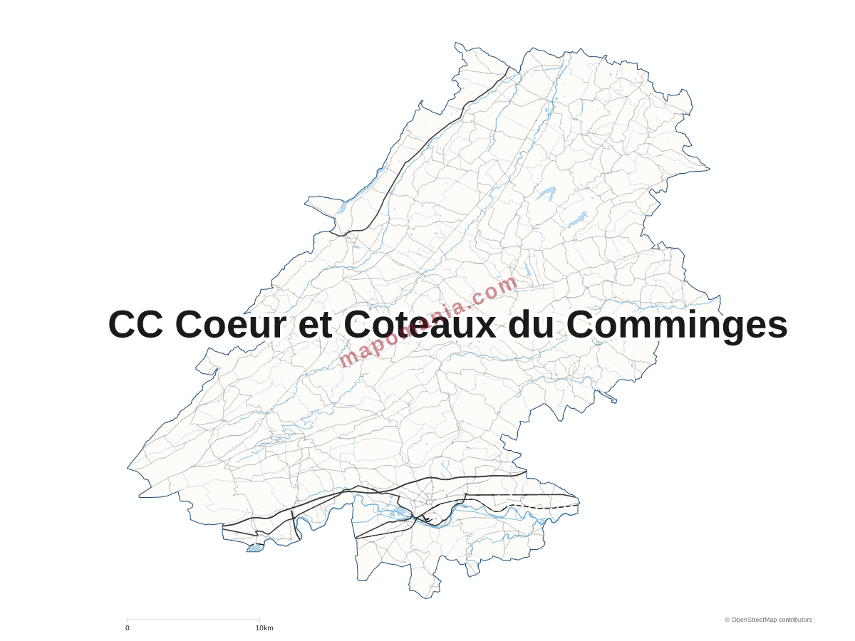 Carte de CC Coeur et Coteaux du Comminges à personnaliser