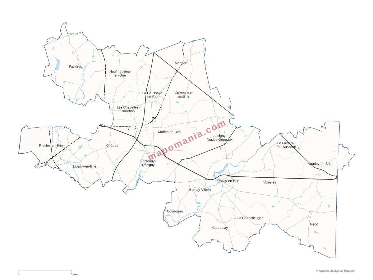 Carte de CC Val Briard à personnaliser