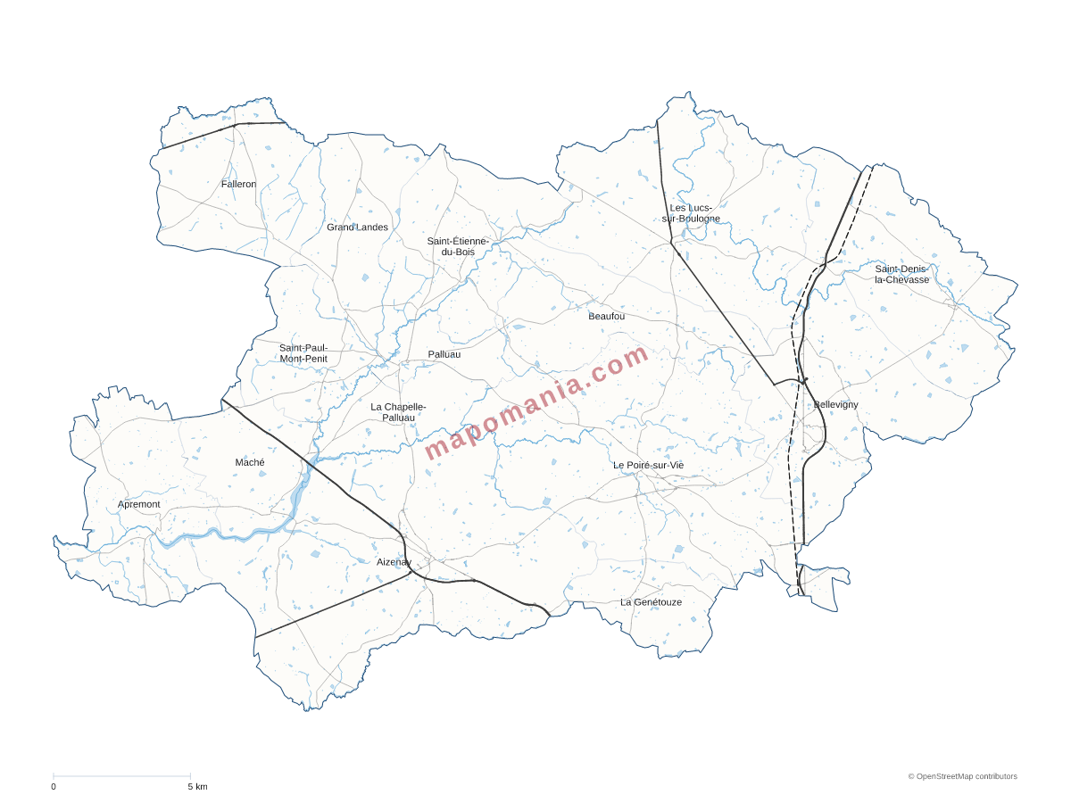 Carte de CC de Vie et Boulogne à personnaliser