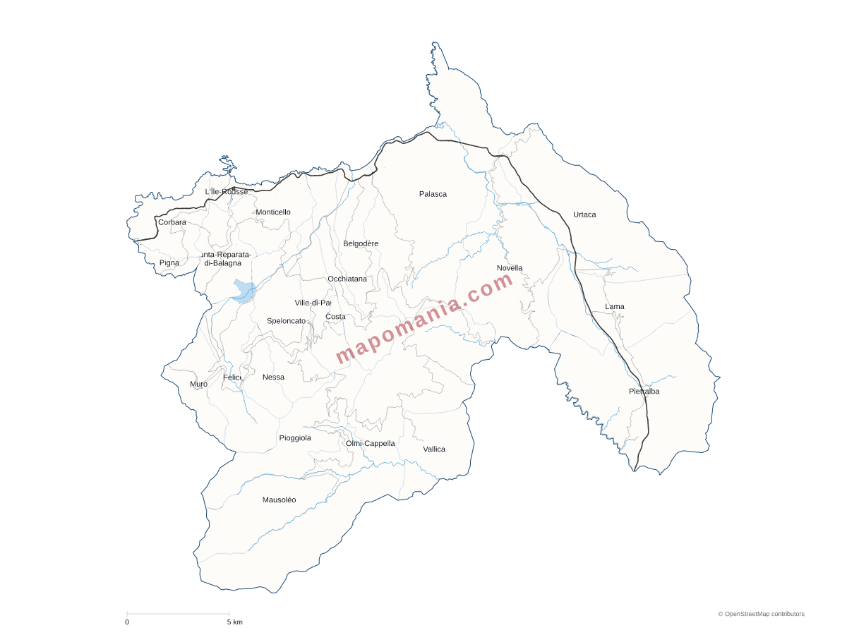 Carte de CC de l'Ile-Rousse - Balagne à personnaliser