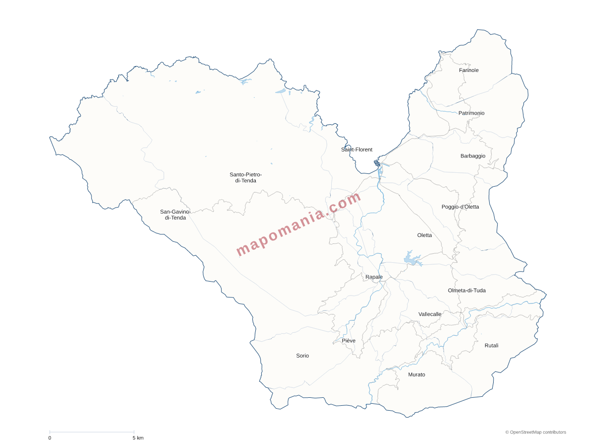 Carte de CC Nebbiu - Conca d'Oro à personnaliser