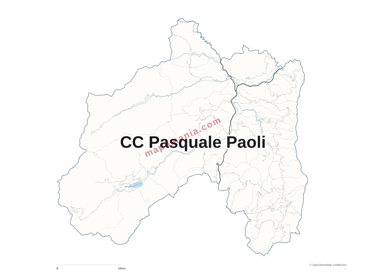 Carte de CC Pasquale Paoli à personnaliser